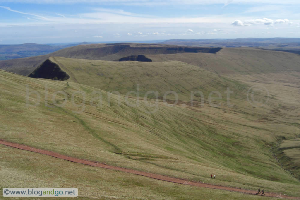 The wave like ridges of Brecon Beacons